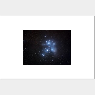 Pleiades in the night sky Posters and Art